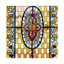 Chinese church stained  window glass for interior or exterior decoration